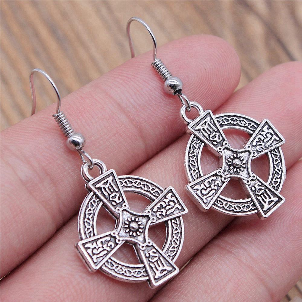 Casual Handmade Cross Amulet Drop Earrings Thoughtful Friendship Gift for Office Wear