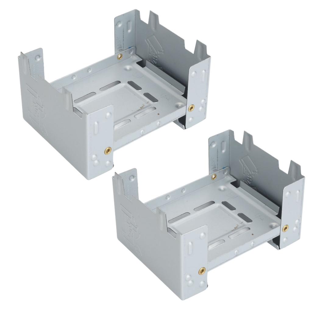 2pcs Folding Alcohol Stove Multipurpose Metal Portable Camping Stove for Backpacking Camping