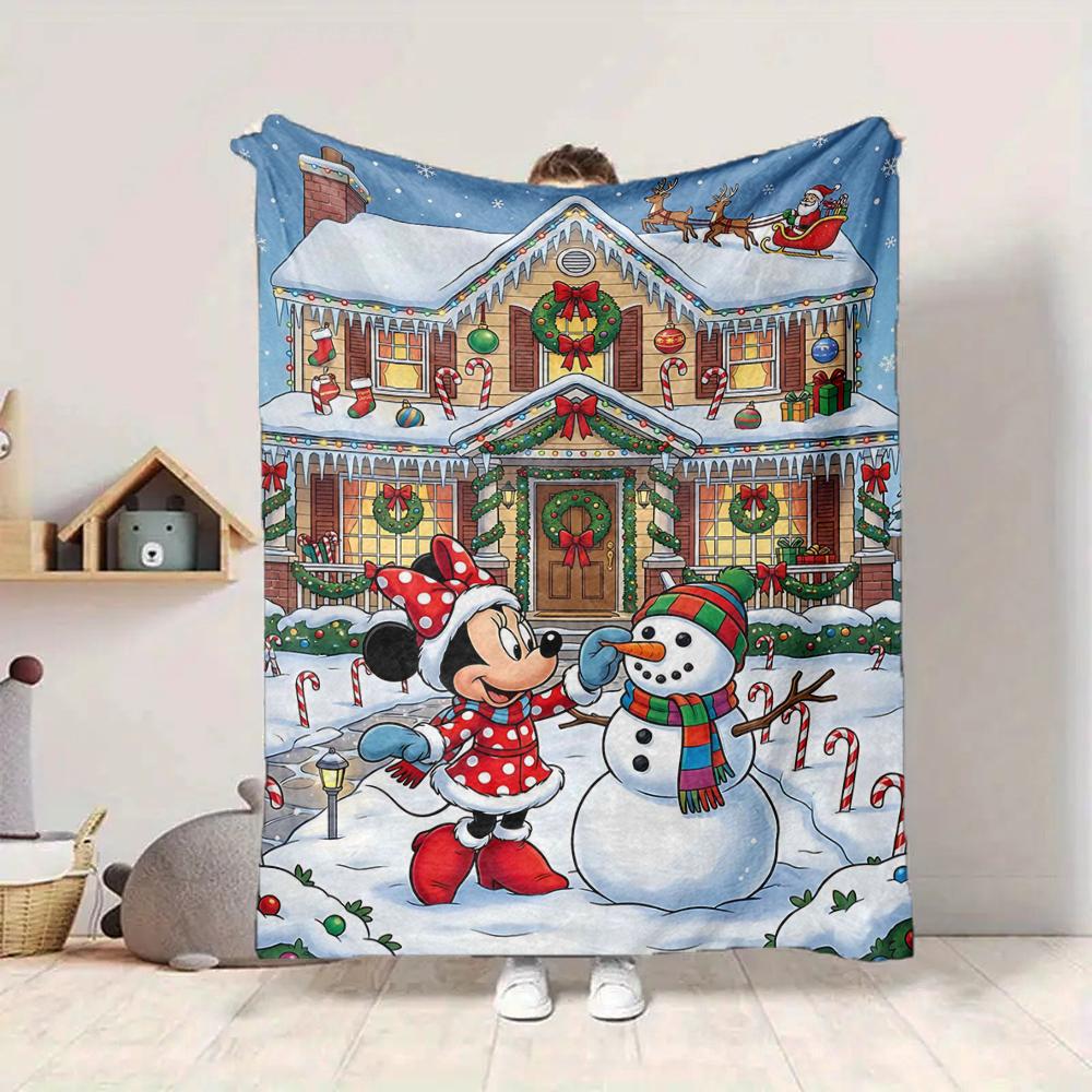 1Pc Christmas Winnie Pooh Blanket Soft And Comfortable Casual Warm Camping Travel Christmas Halloween Gift M917106
