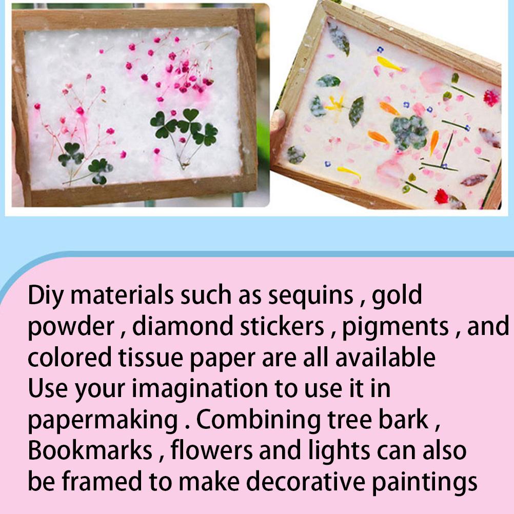 (ZH) DIY Flower and Grass Pulp Papermaking Frame Tool 20*30cm