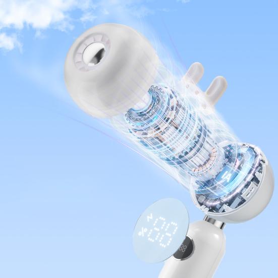 Portable Handheld Turbo Fan Digital Display High-Speed Strong Airflow Low Noise Personal Rechargeable Air Cooler Fan