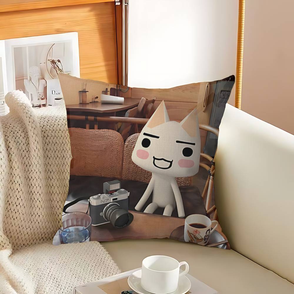 Inoue Toro CUTE Cat Personalized Pillow Cover Kids Bedroom Wild Party Decor Pillowcase Kid Birthday Shower Gift