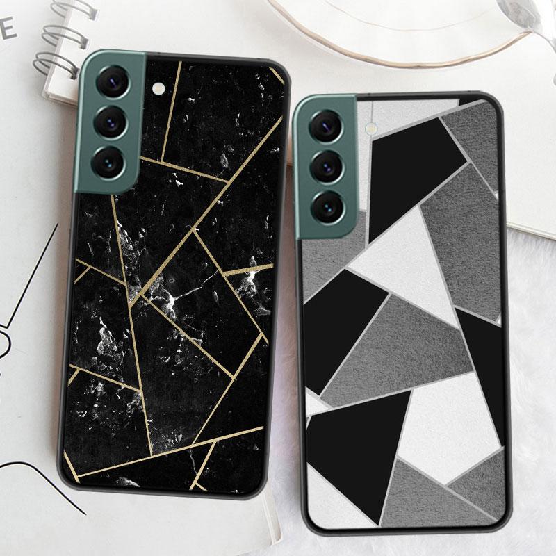 Galvanisieren Geometrische Marmor Telefon Fall Für Samsung A15 A25 A35 A55 Galaxy A70S A50S A30S A30 A40 A71 A51 A41 A31 A21 a11 A01 A