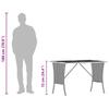 Garden Table with Acacia Wood Top Gray 105x75x72 cm Poly Rattan