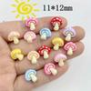 50Pcs/Bag Cute Resin Small Mushroom Flat Back Ornament Jewelry Making Manicure Hairwear Accessorie DIY Material