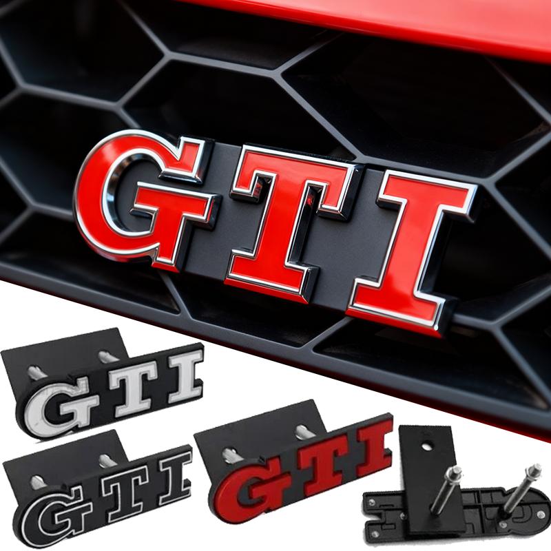 Valve Stems Caps Car Front Grille Metal Emblem Badge For Volkswagen VW GTI Logo GOLF JETTA MK4 PASSAT Polo SCIROCCO SR36 TOUAREG cr2