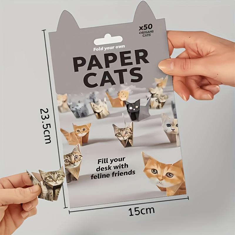 50 Pcs Paper Cat Origami - DIY Origami Cat Set Can Be Folded Into Your Own Paper Cat ShapeFun Craft Activity For Alldesktop