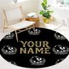 Collingwood Raven Crest Custom Name Round Area Rug Carpet Rug For Living Room Bedroom Sofa Playroom Decor Nonslip Floor Mat
