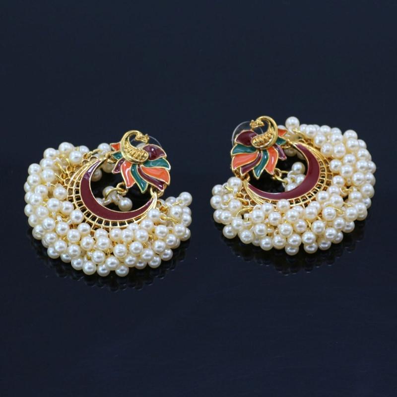 Retro Indian Bollywood Earrings Ethnic Style Earrings Kundan Peacock Jhumka Jhumki Drop Earring Gypsy Jewelry Decoration