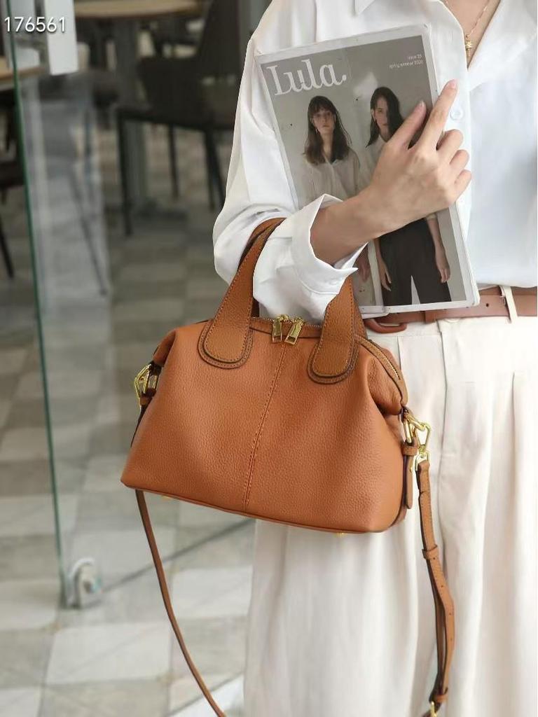 Luxury Genuine Leather Crossbody Shoulder Bag - Large Capacity, Premium Cowhide Women's Handbag