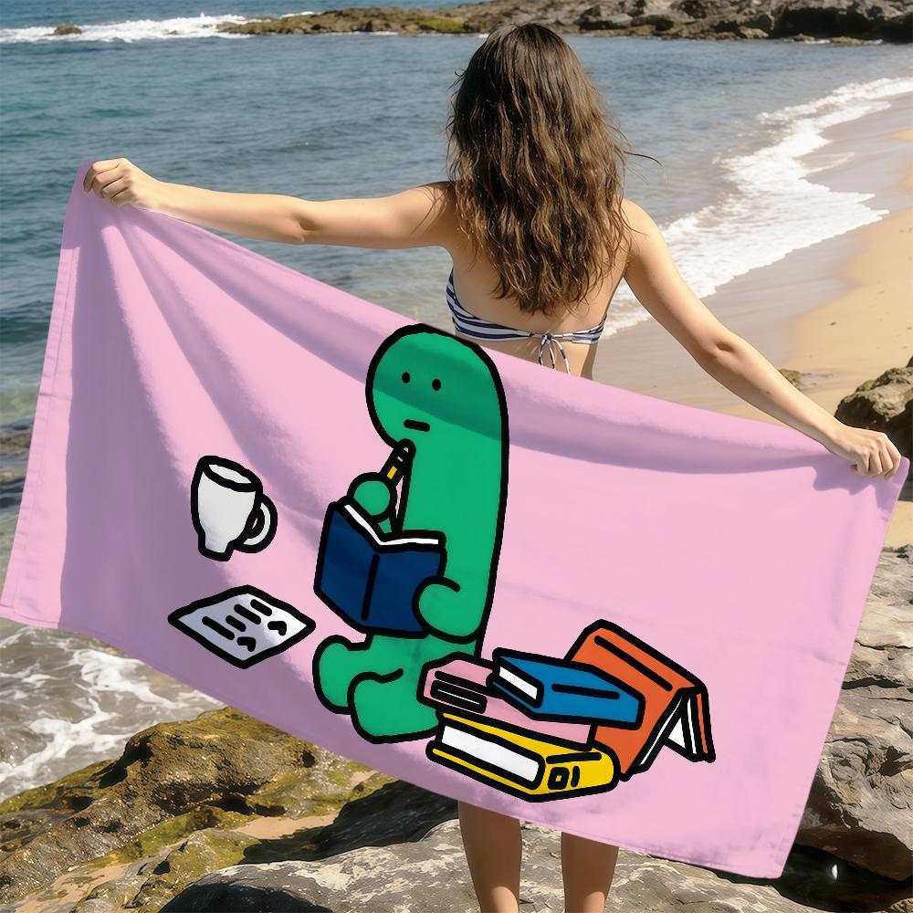 cute funny cartoon art j-Joguman Dinosaur soft Dry Beach Towels Trip Towel swim Summer Holiday Vacation bathing Pool Camp Gift