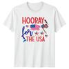 Hooray For The USA Patriotic Holidays Mens Womens Graphic Tee
