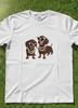 Camiseta Dúo de Teckel con Gafas de Sol y Perlas | Camiseta Gráfica de Perro Salchicha