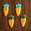 Three-Color Cute Ceramic Carrot Buttons for Clothing Accessories