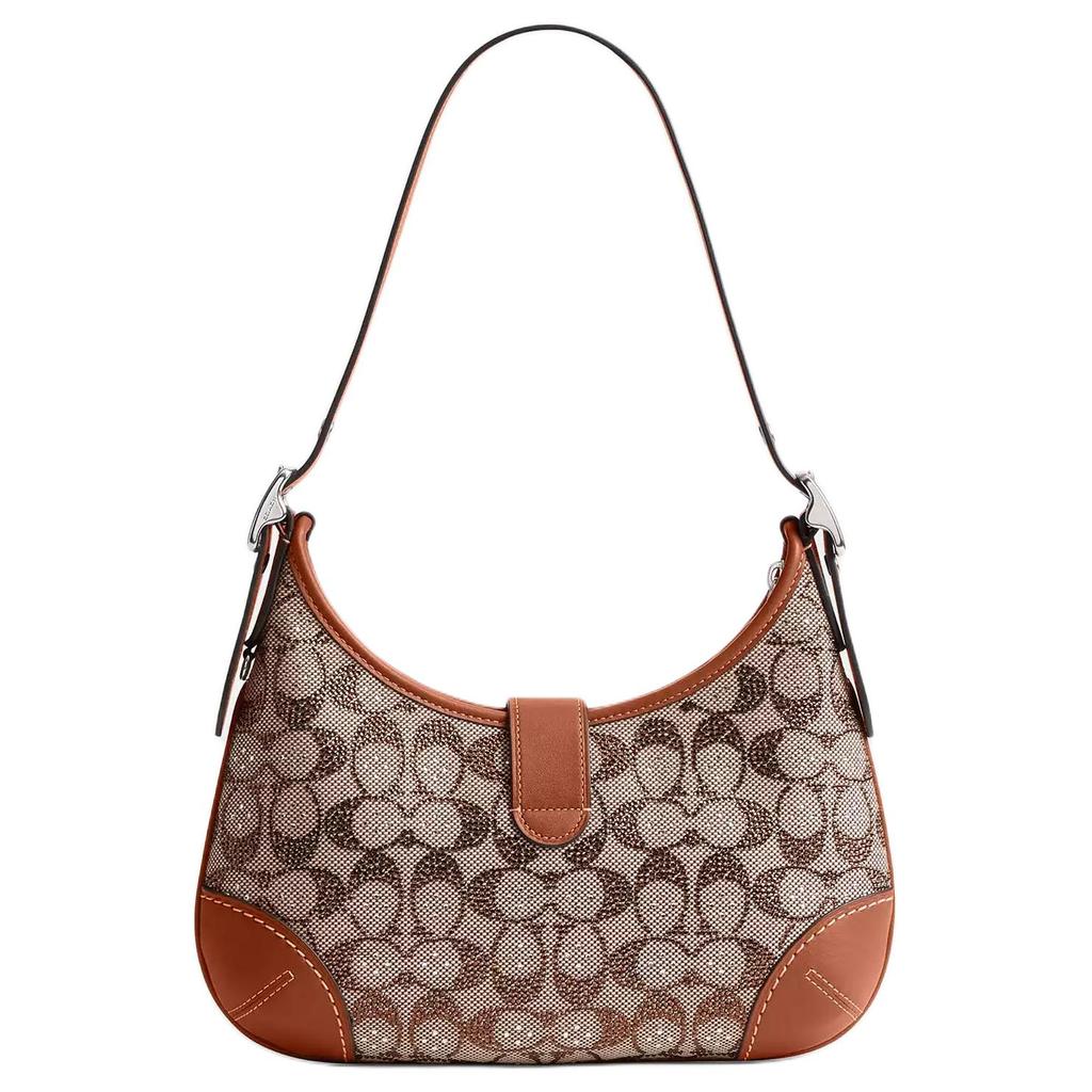 Coach Hamptons 27 Manico Regolabile Borsa Hobo in Pelle Borse da Donna Ambra Lucida CW654-LHBAR