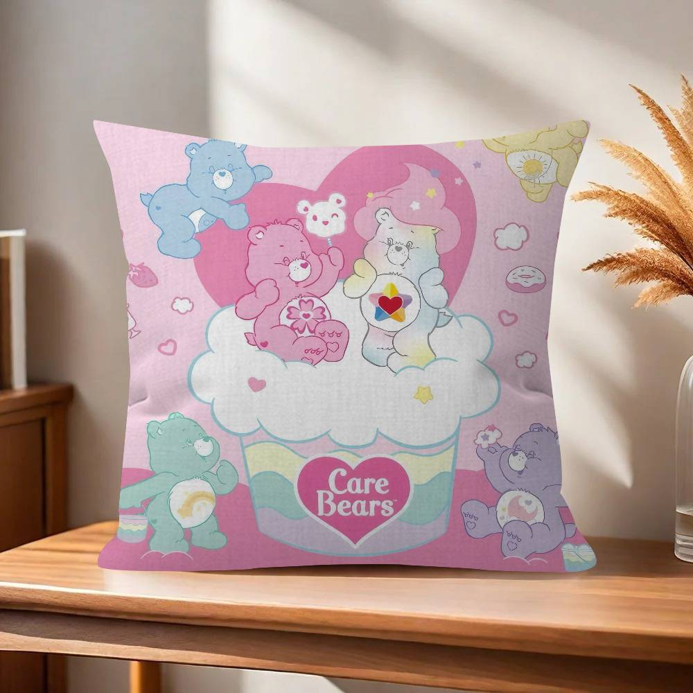 Cushion Cover Pillow Cover Decor Pillowcase Printed Cushion Case for Couch Cute CCare BBears