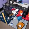 Custom Name Play Basketball Rug for Living Room, Game Rooms, Office, Bedroom, Floor Mat Playful Design, fan gifts Christmas decor