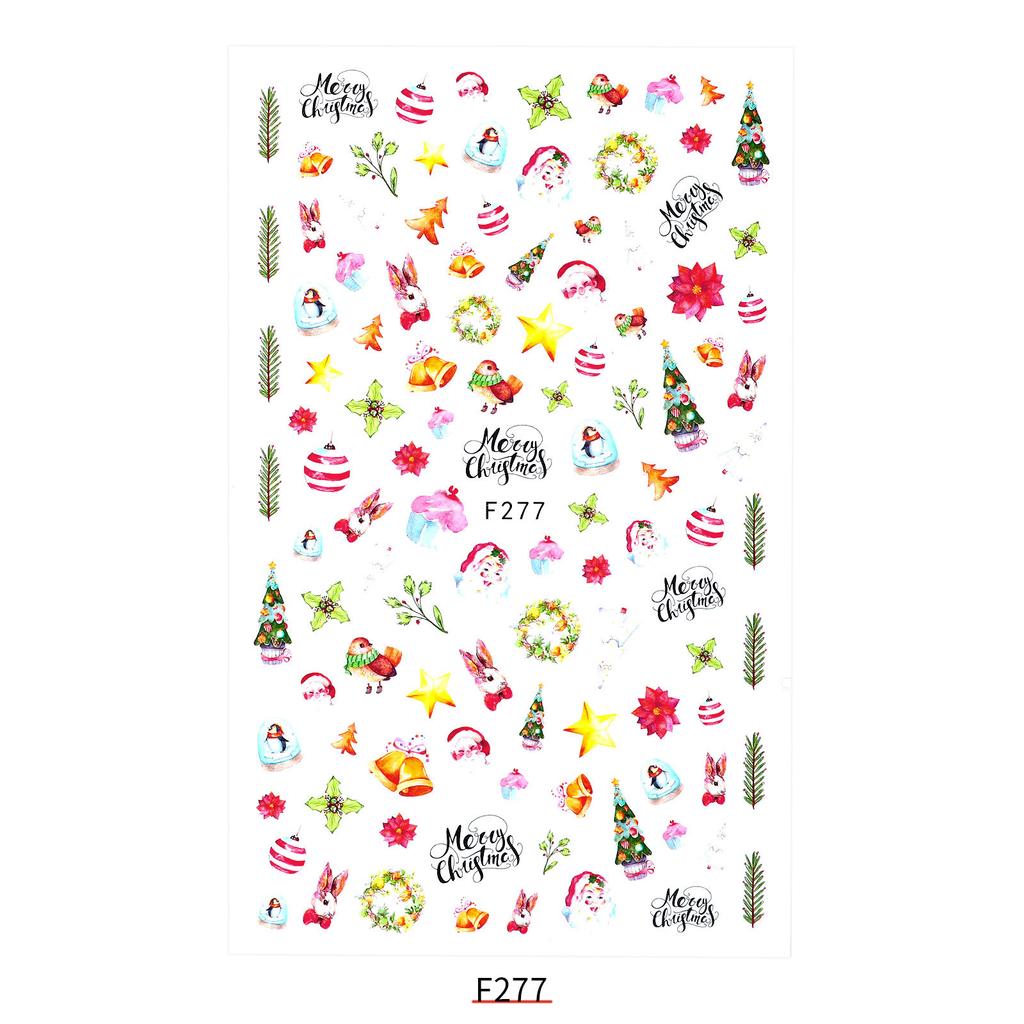 3D Adhesive Halloween Christmas Nail Stickers Decals Nail Art Decoration