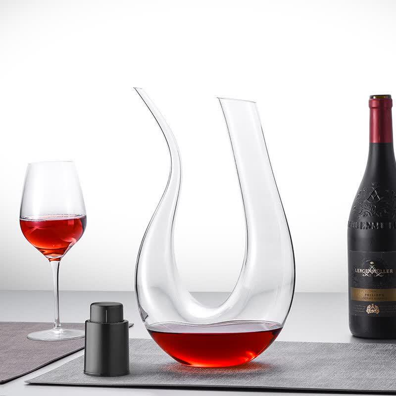 CLITON U-shaped Crystal Glass Red Wine Decanter