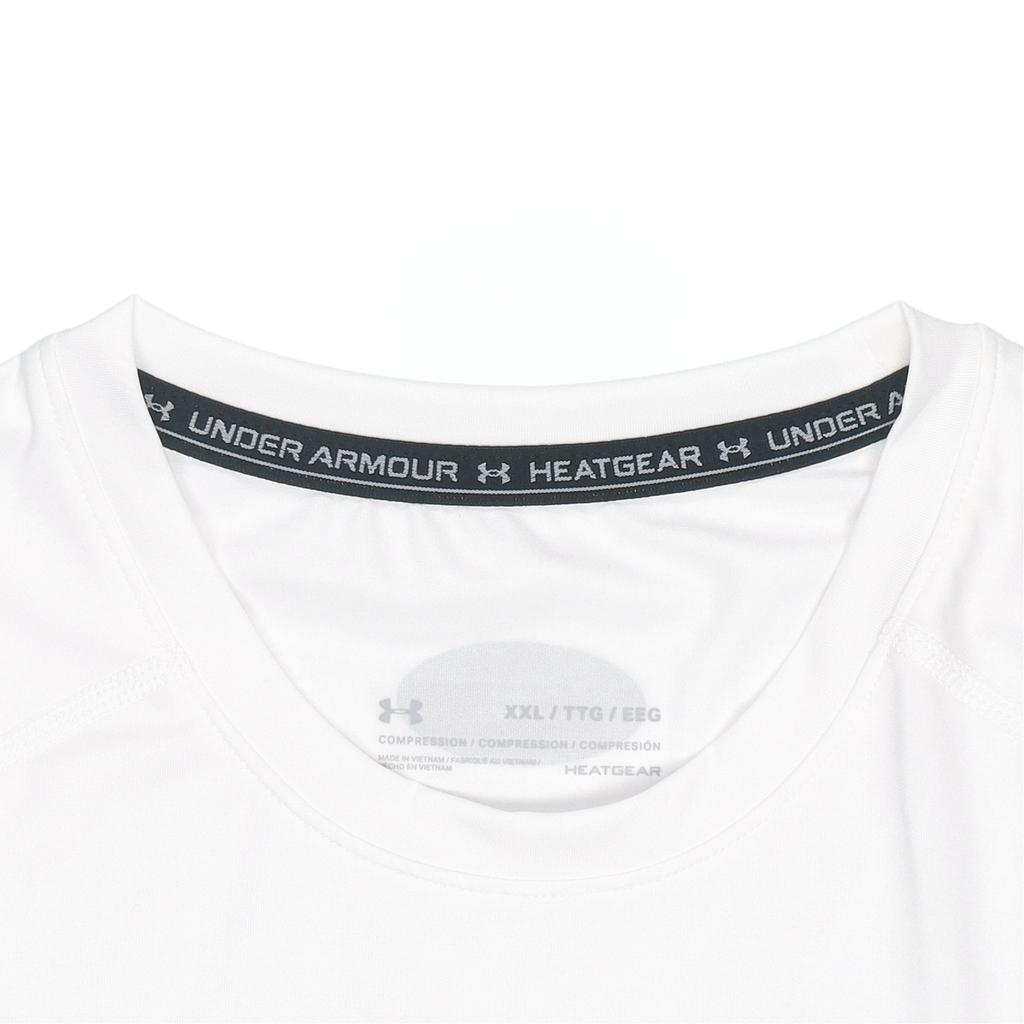 Under Armour Logo Print Crew Neck Short Sleeve T-Shirt Men Tops White 1361518-100