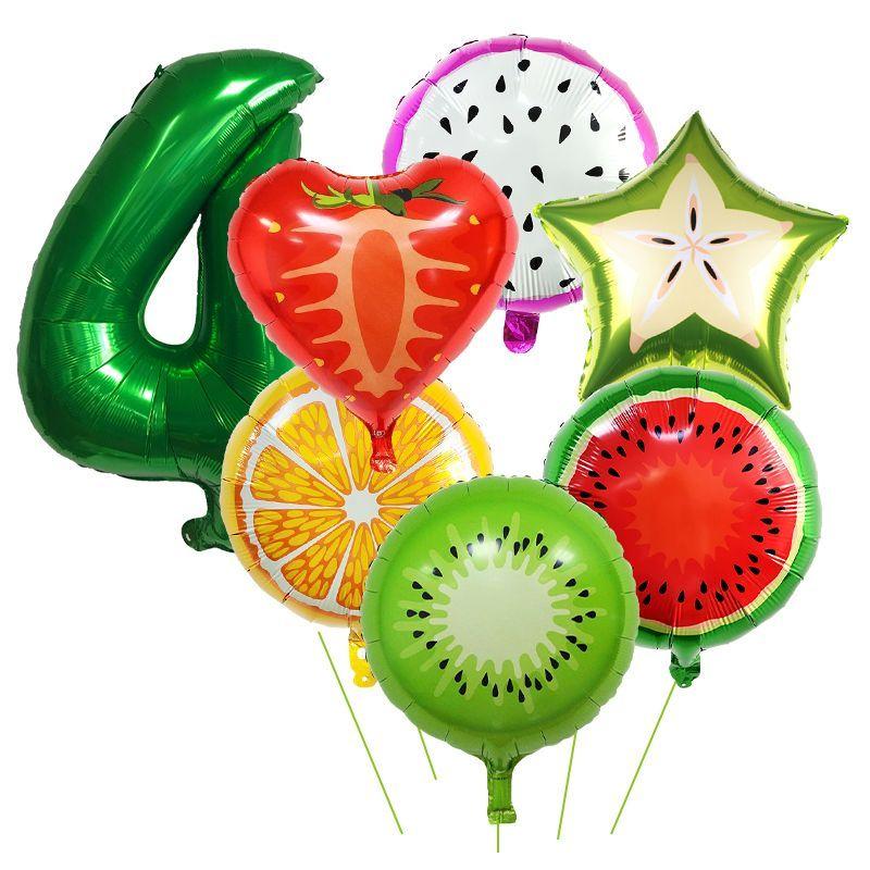 Fruit-themed Balloon Set for Children's Fruit Birthday Party Decoration