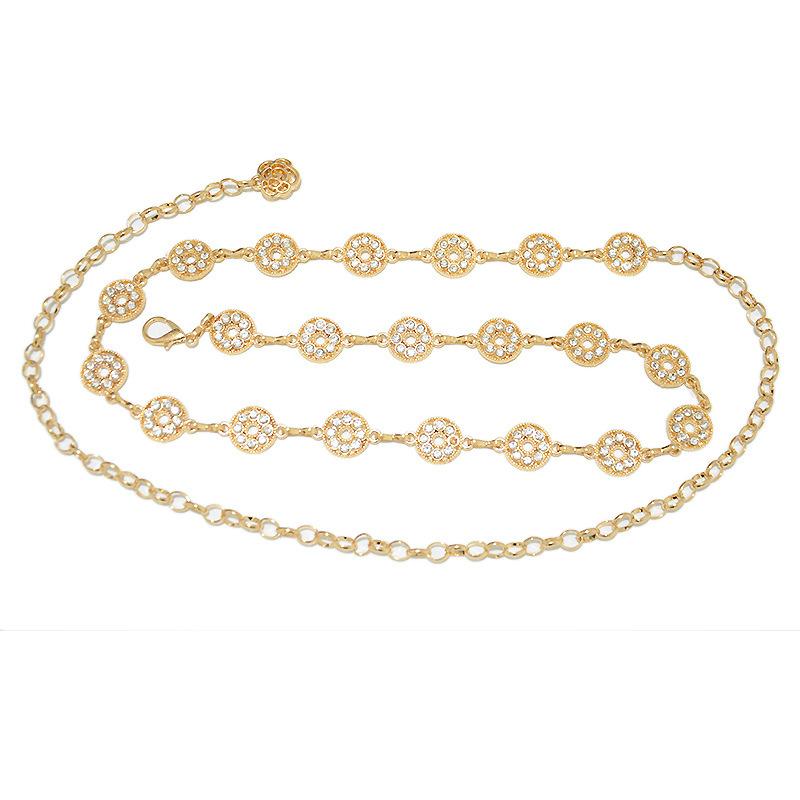 Metal diamond waist chain women's fashionfashioneasiest for match rhinestone inlaid chain