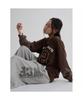 Numbering Terry Layered T-Shirt Brown