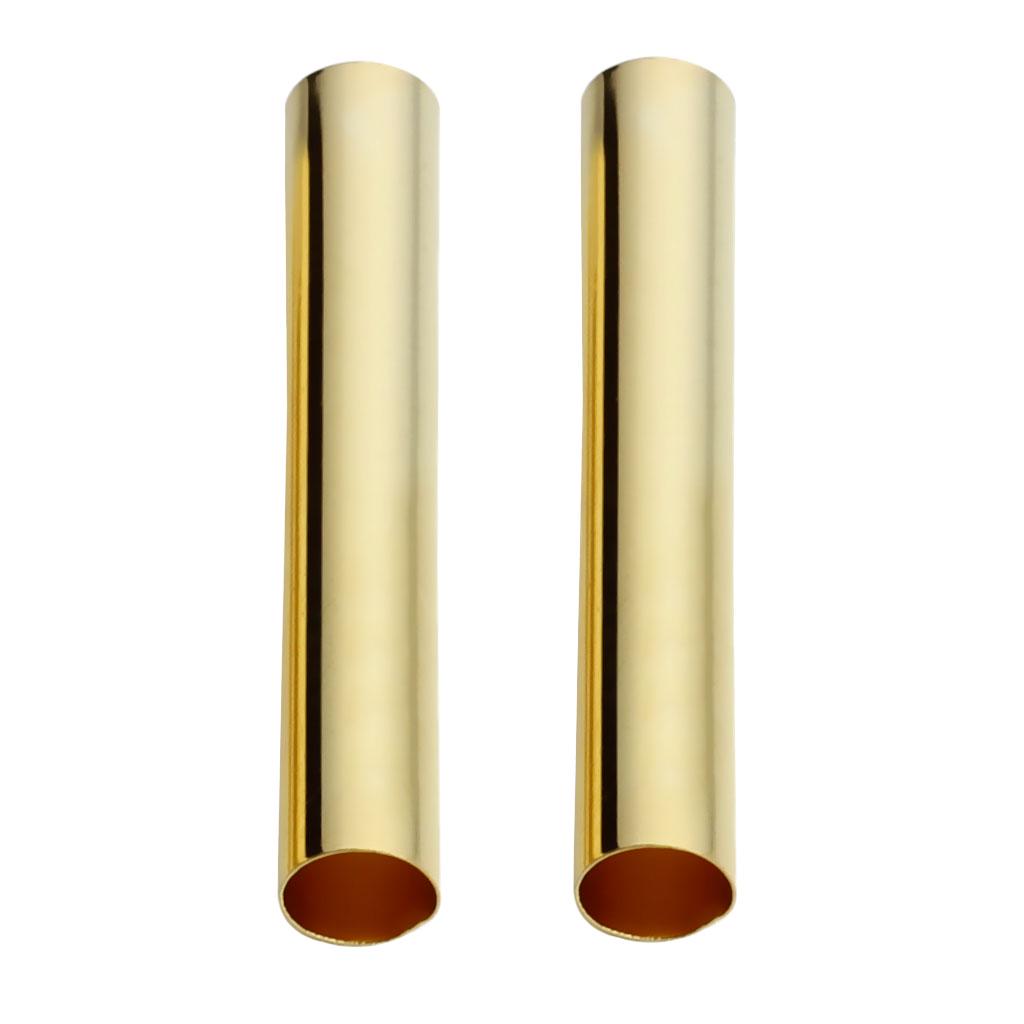 100 ks měděné rovné hladké dlouhé trubkové korálky 30 mm, 4 mm zlaté