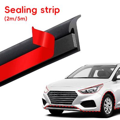 Car Fender Flare Arch Seal Strip Small Slanted Rubber T-Type Seal Edge Gap Strips Waterproof Soundproof Protection Strips
