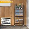 4-Tier Freestanding Towel Rack with Wheels - Hair Tool Organizer & Metal Shelf, Space Saving for Bathroom/Pool