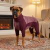 High Stretch Fleece Dog Jumpsuit Soft Warm Dog Warm Pajamas Dog Winter Home Outfit  Sleeping