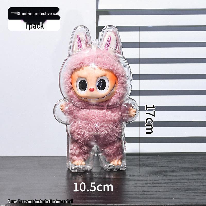 In-stock High Transparency LABUBU Gen 1-3 Universal Protective Shell with Storage Dust Cover, Doll Accessory.