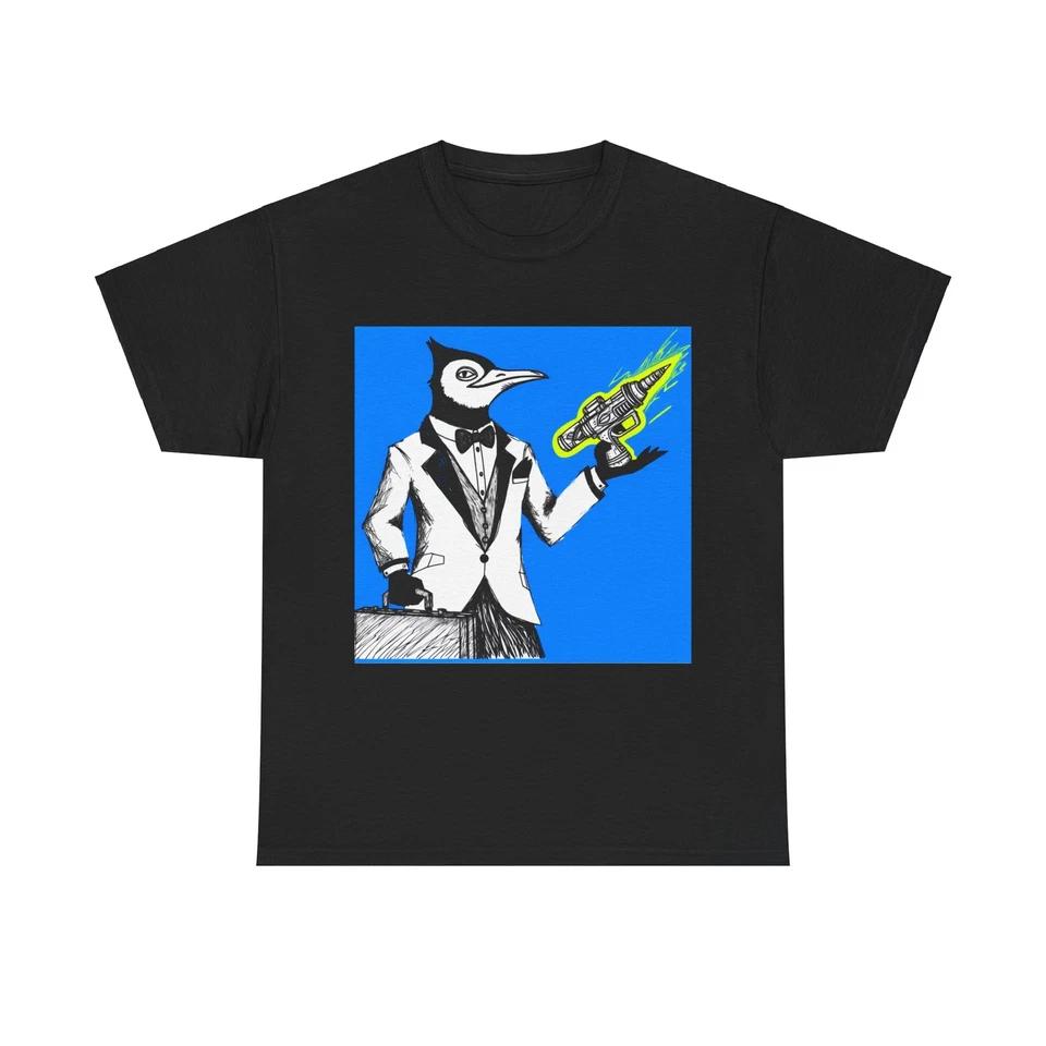 Unisex Adult T Shirt Penguin Tuxedo Energy Blaster Vintage Style 4XL