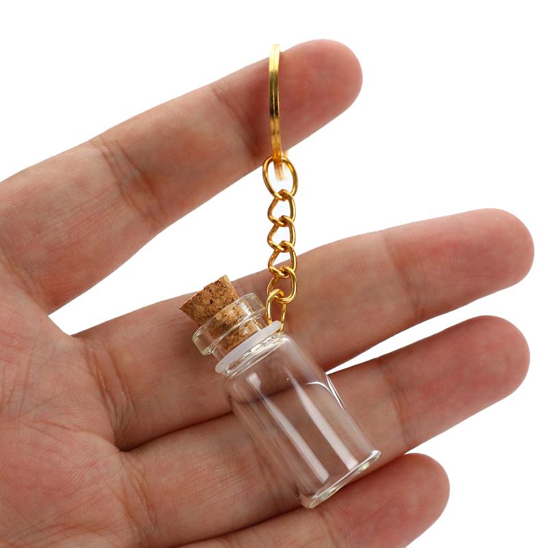 1/5Pcs Transparent Mini Glass Bottle Cork Diy Decoration Exquisite Drifting Wishing Message Cute Jars Containers Gifts 2Ml