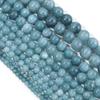 4 6 8 10 12mm Natural Aquamarine Stone Beads Dark Blue Round Gemstone Loose Spacer Bead For DIY Jewelry Making Bracelet Necklace