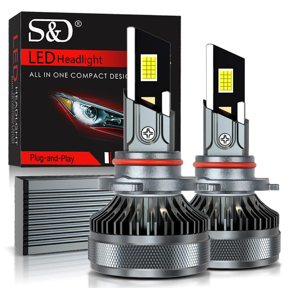 2 stk H7 H4 LED Canbus Bilfrontlyspærer 200W 50000LM H1 H8 H9 HB3 9005 HB4 9006 H11 LED-pære 4 Kobberrør Auto Turbo Lampe for VW Ford 6500K