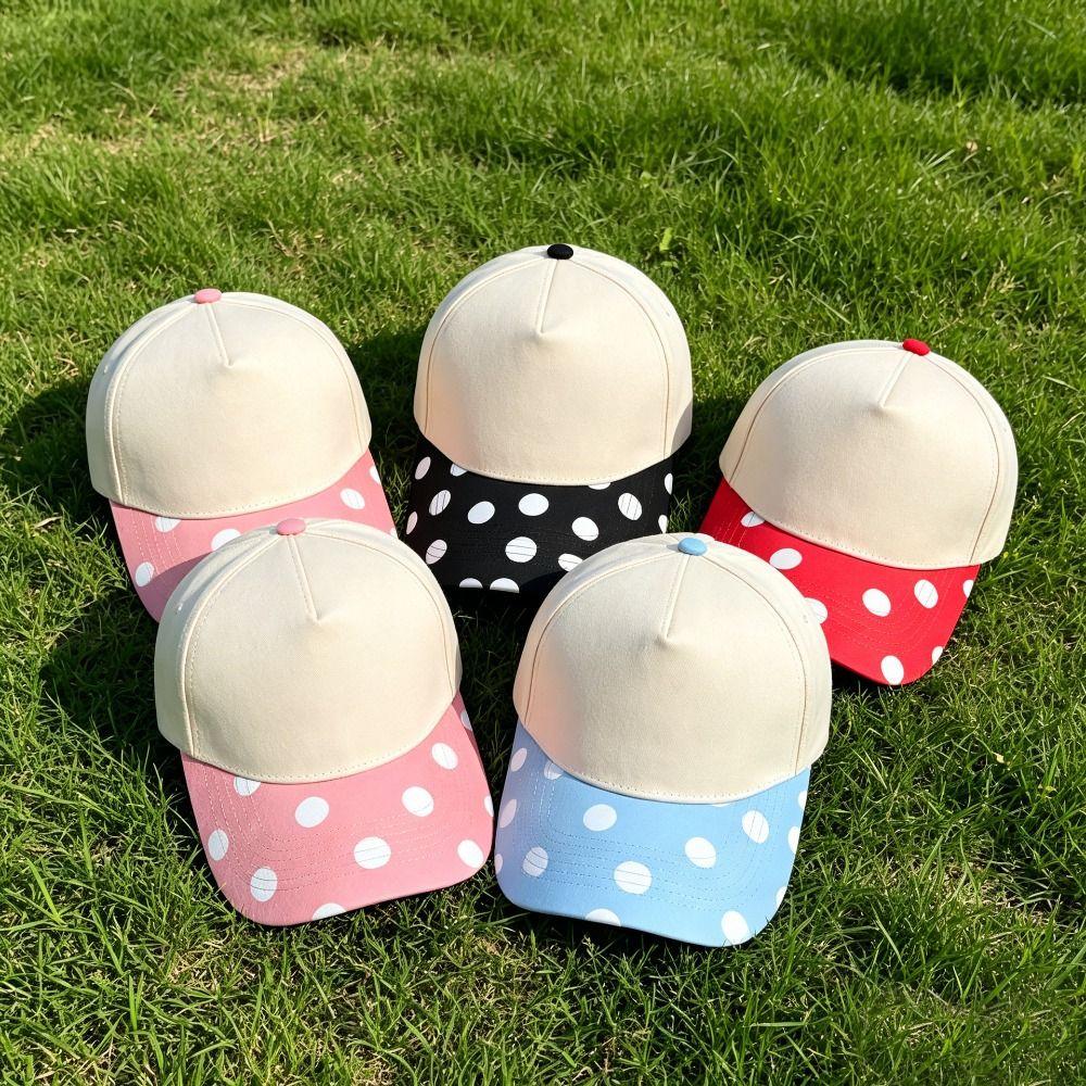 Creative Polka Dot Baseball Cap Hip Hop Sunscreen Hat Versatile Printed Peaked Cap Girl