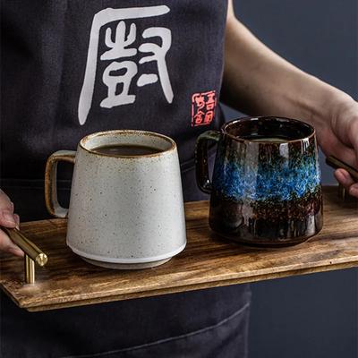Japanese Creative Retro Ceramic Cup Office Tea Cup Water Cup Household Mug Large Capacity Coffee