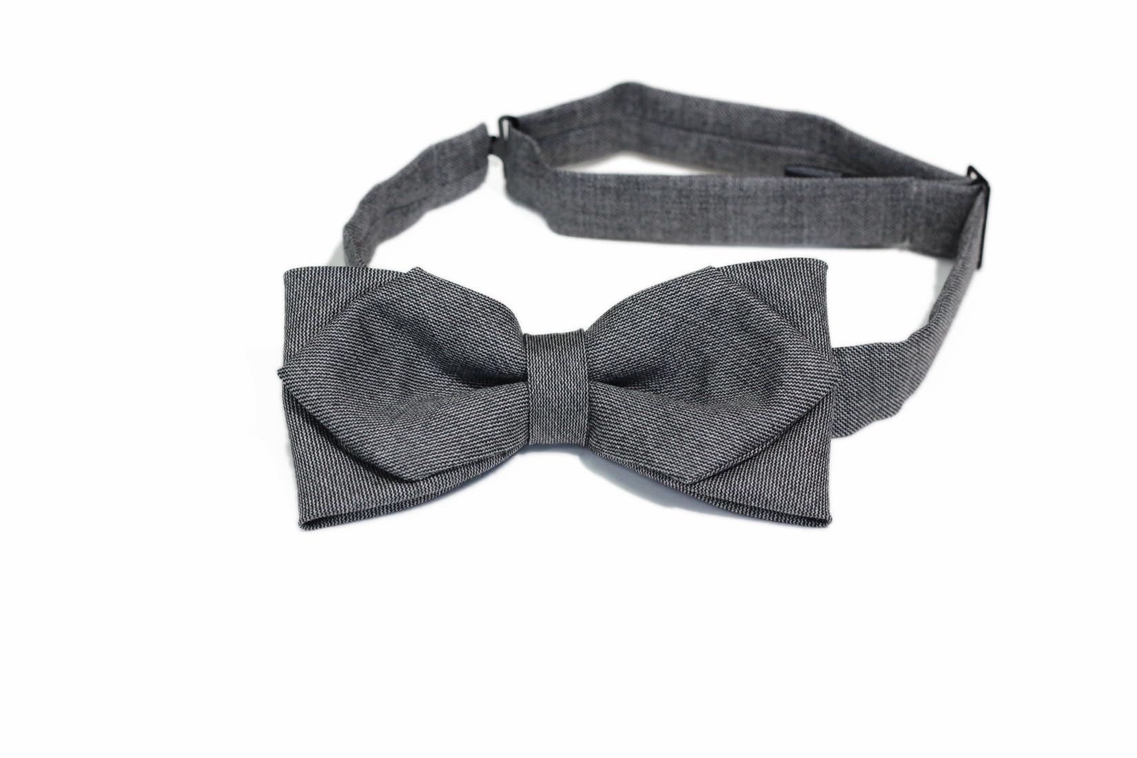 

[Y&TAILOR] Canonico Bow Tie, Plain Wool, Premium Brand, Stylish Gift, Made in Japan (Light Gray)