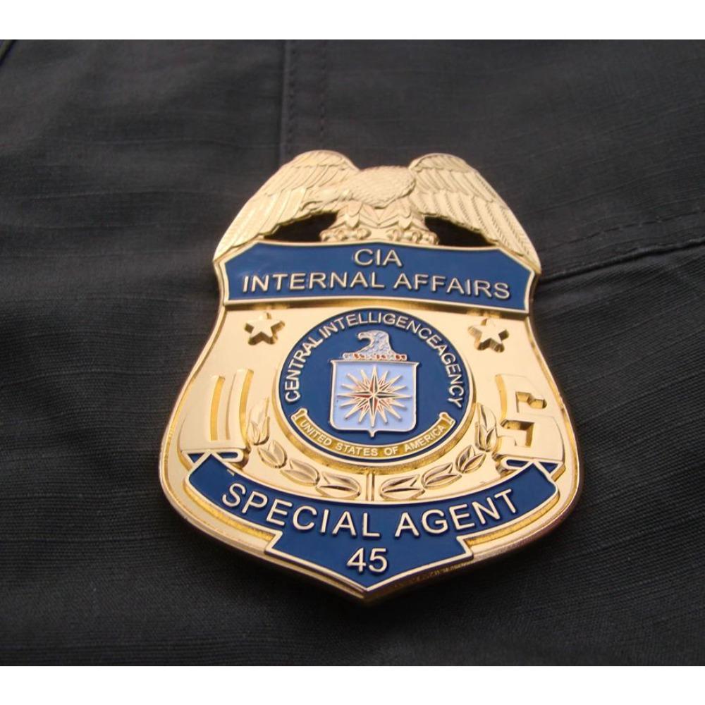 American metal badge, large metal badge, pure copper.