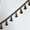 1.5x100cm Cotton Curtain Tassel Accessories Wood Beads Hanging Ball Fabric  Lace Accessories Handmade DIY Home Decoration