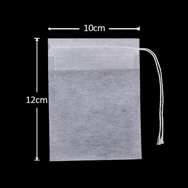 50/200PCS Disposable Teabag Non-woven Fabric Tea Filter Bags with Drawstring Seal Filter Bag for Coffee Spice Tea Kitchen Tools