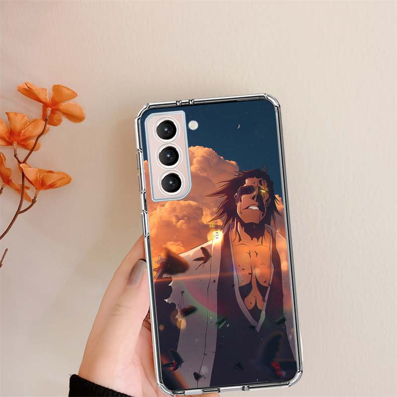 BLEACH Zaraki Kenpachi Clear Phone Cases for Samsung S26 Ultra Galaxy S25 Edge S24 S23 FE S21 Plus S20 S22 S10 Cover Patterned C