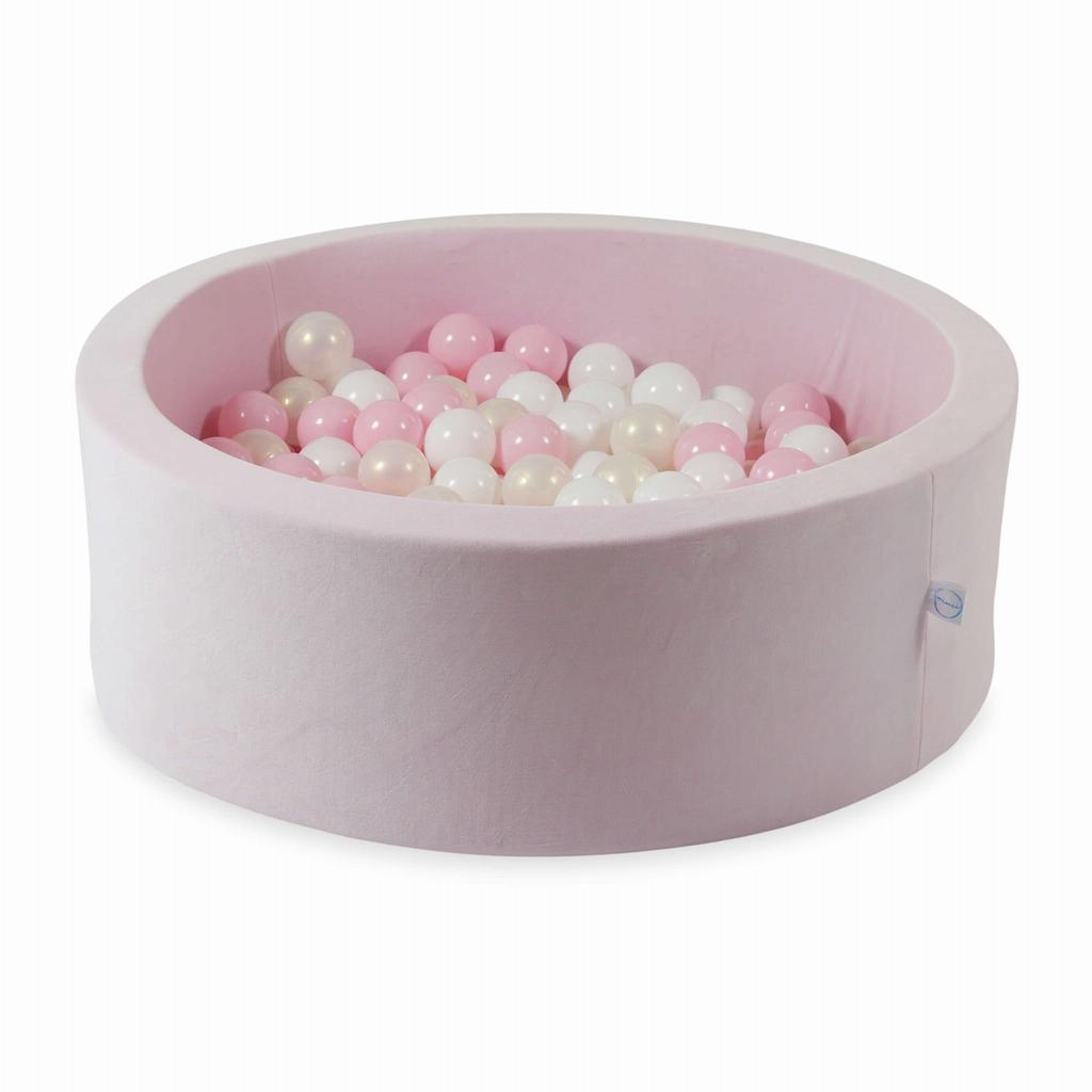 Suchy Basen 90X30 Velvet Soft Jasnoróżowy Z Piłeczkami 200 Szt: Białe, Jasnoróżowe, Opalizujące