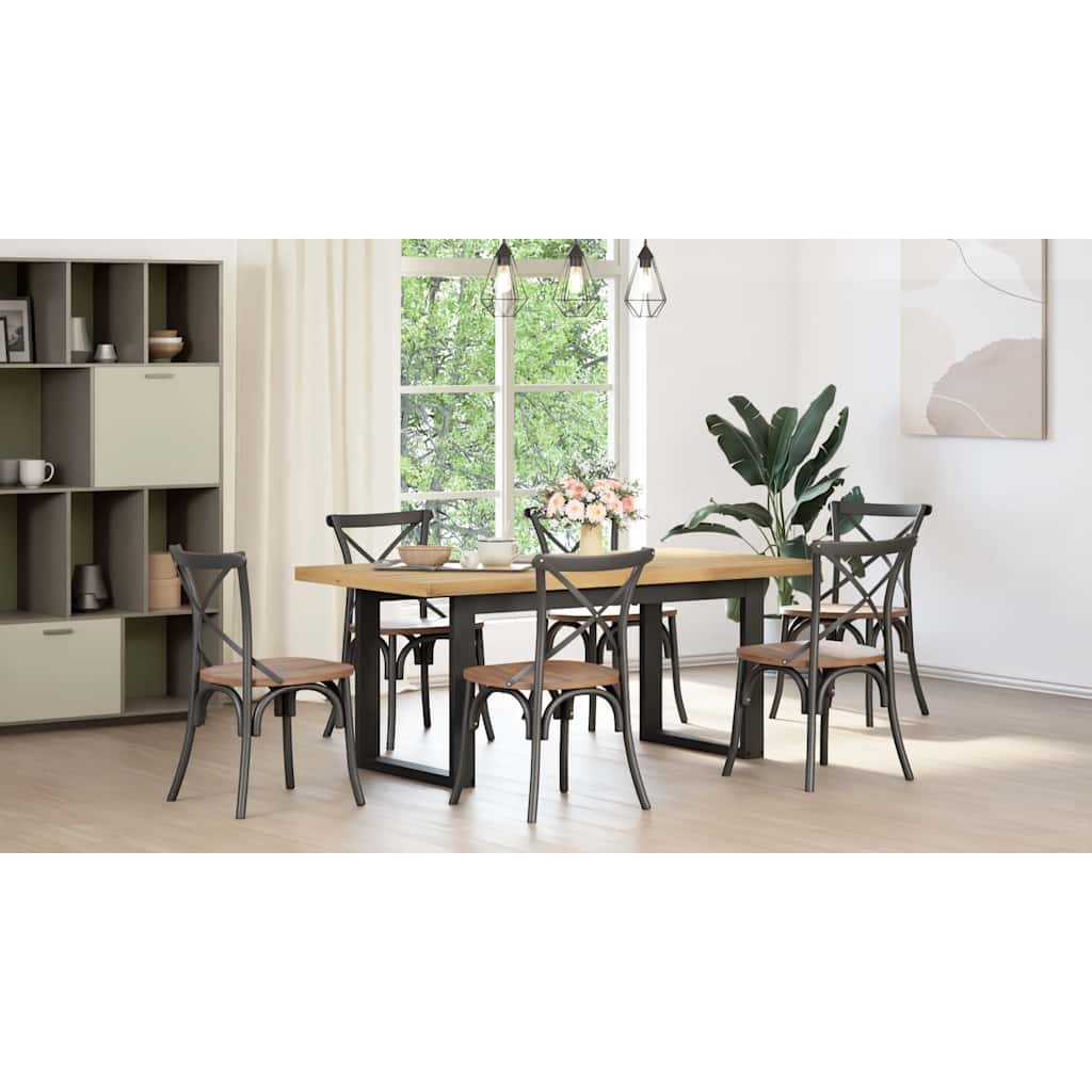 Vidaxl Dining Table, Noain, 180X90X75 Cm, Solid Pine Wood