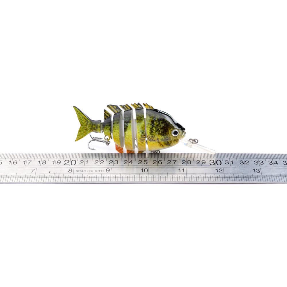 10cm Multi-jointed Bionic Plastic Lure, 14g Hard Bait for Mandarin Fish and Bass.