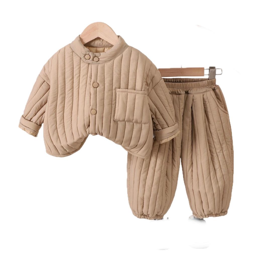 Kids Casual Long-Sleeve Set, Comfortable Daily Wear Outfits