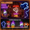USB Powered Neon Light Sign Ghost Shape Decorative LED Lamp for Indoor Use Wall Mountable with Hanging Hole