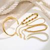 Cubic Zircon Heat Chain Bracelet, Adjustable Gold Plated Stainless Steel Bracelet Cuffs Wristband, Anniversary Gift for Women