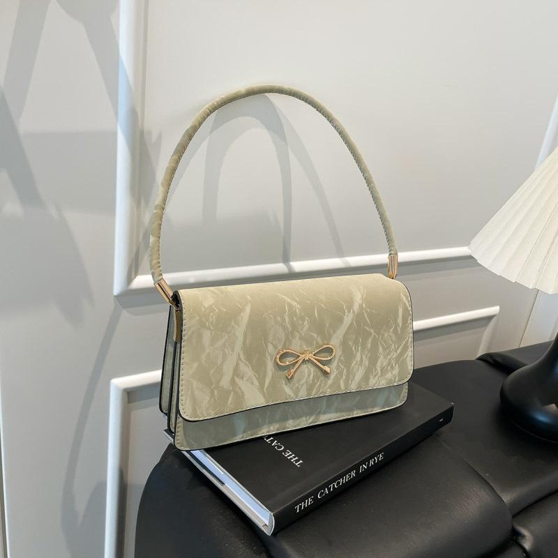 

Нишевая простая сумка подмышку женская новая высококлассная маленькая квадратная сумка модная и универсальная сумка на одно плечо зелёный